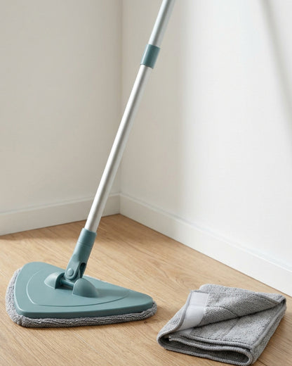 Villd Triangular Pivot Microfiber Mop 32 cm with 2 Pads Teal - Lifestyle view