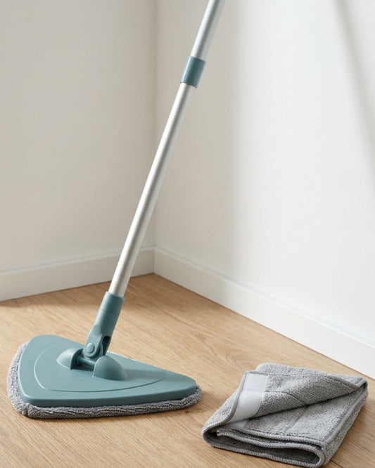 Villd Triangular Pivot Microfiber Mop 32 cm with 2 Pads Teal - Lifestyle view